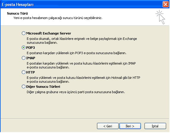 Outlook 2003 E-Posta Hesap Ayarlar�