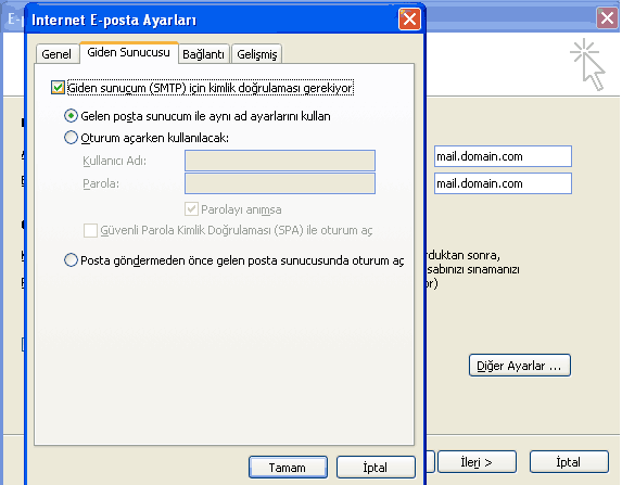Outlook 2003 E-Posta Hesap Ayarlar�