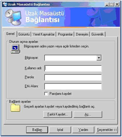 windows uzaktan eri�im
